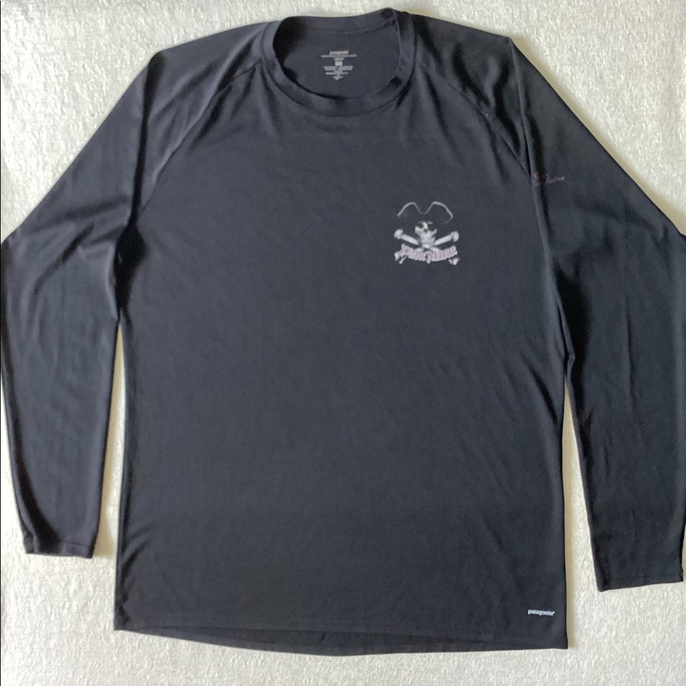 Patagonia Performance Baselayer Capilene Men XL Long Sleeves Black Pirate Master